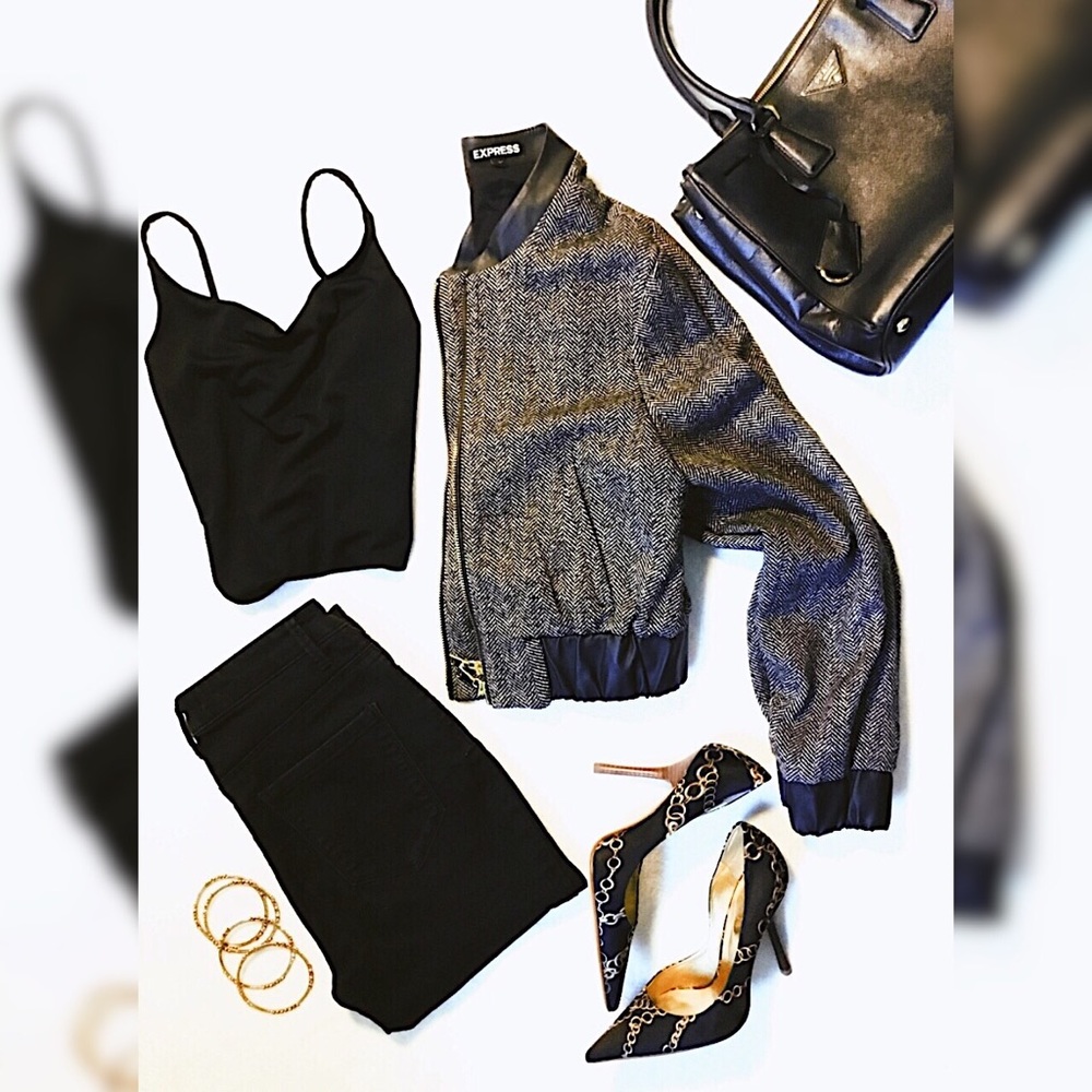 Cropped Bomber Jacket